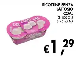 èccoMI Ricottine senza lattosio Coal offerta