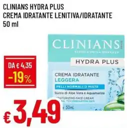 Galassia Clinians hydra plus crema idratante lenitiva/idratante offerta