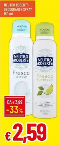 Galassia Neutro roberts deodorante spray offerta