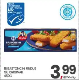 Eurospar 18 BASTONCINI FINDUS GLI ORIGINALI offerta