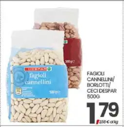 Eurospar FAGIOLI CANNELLINI/BORLOTTI/CECI DESPAR 500G offerta