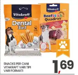 Eurospar SNACKS PER CANI VITAKRAFT offerta