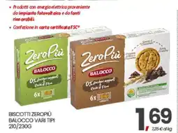 Eurospar BISCOTTI ZEROPIÙ BALOCCO VARI TIPI offerta