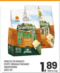 Eurospar SNACK DI ASIAGO DOP/ GRANA PADANO GRANTERRE offerta