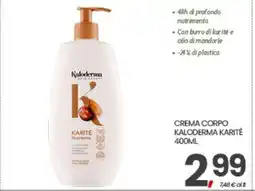 Eurospar CREMA CORPO KALODERMA KARITÈ 400ML offerta