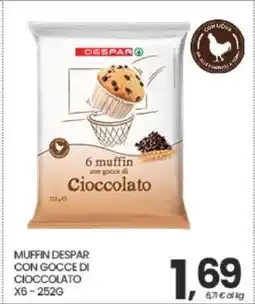 Eurospar MUFFIN DESPAR CON GOCCE DI CIOCCOLATO offerta