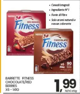 Eurospar BARRETTE FITNESS CHOCOLATE/RED BERRIES offerta