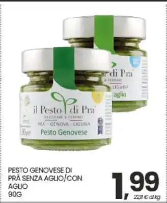 Eurospar PESTO GENOVESE DI PRÀ SENZA AGLIO/CON AGLIO offerta