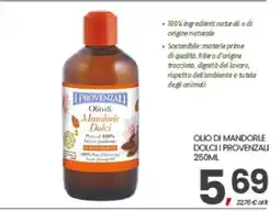 Eurospar OLIO DI MANDORLE DOLCI I PROVENZALI 250ML offerta