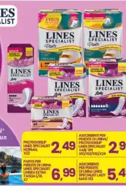 Eurospar PANTS PER PERDITE DI URINA LINES SPECIALIST EXTRA TAGLIA L/XL X7 offerta