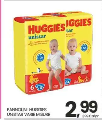 Eurospar PANNOLINI HUGGIES UNISTAR VARIE MISURE offerta