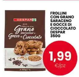 Eurospar FROLLINI CON GRANO SARACENO E GOCCE DI CIOCCOLATO DESPAR 350G offerta