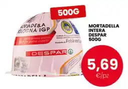 Eurospar MORTADELLA INTERA DESPAR 500G offerta