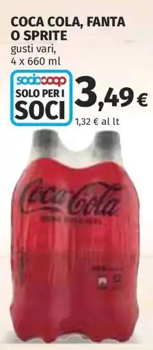 Coop COCA COLA, FANTA O SPRITE offerta