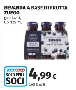 Coop BEVANDA A BASE DI FRUTTA ZUEGG offerta