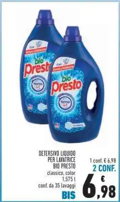 Conad DETERSIVO LIQUIDO PER LAVATRICE BIO PRESTO offerta