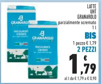 Conad LATTE UHT GRANAROLO parzialmente scremato 1 l offerta