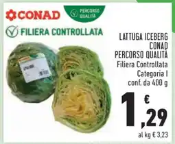 Conad LATTUGA ICEBERG CONAD PERCORSO QUALITÀ offerta