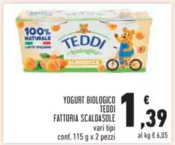 Conad YOGURT BIOLOGICO TEDDI FATTORIA SCALDASOLE offerta