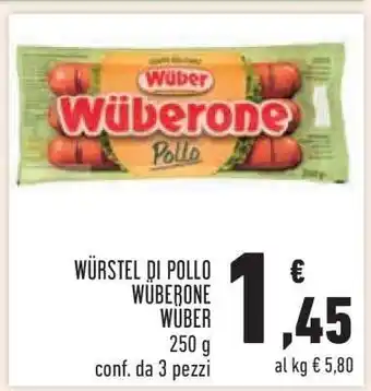 Conad Würstel di Pollo Wüberone offerta