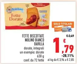 Conad Fette Biscottate Mulino Bianco Barilla offerta