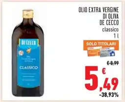 Conad Olio Extra Vergine di Oliva De Cecco offerta