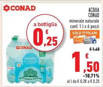 Conad Acqua Conad offerta
