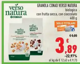 Conad Granola Conad Verso Natura offerta