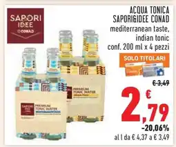 Conad ACQUA TONICA SAPORI&IDEE CONAD offerta