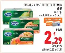 Conad Bevanda a base di frutta Optimum Yoga offerta