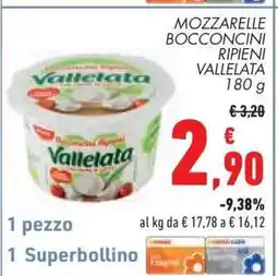 Conad MOZZARELLE BOCCONCINI RIPIENI VALLELATA offerta