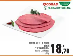 Conad Fettine Sottili di Bovino offerta