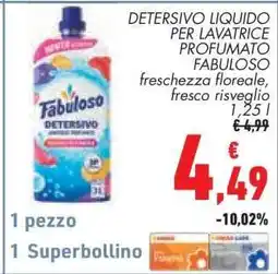 Conad Detersivo Liquido per Lavatrice Profumato Fabuloso offerta