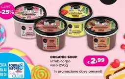 Acqua & Sapone ORGANIC SHOP scrub corpo vaso 250g offerta
