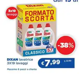 Acqua & Sapone DIXAN lavatrice 3X19 lavaggi offerta