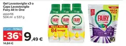 Carrefour Gel Lavastoviglie x3 o Caps Lavastoviglie Fairy All In One offerta