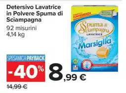 Carrefour Detersivo Lavatrice in Polvere Spuma di Sciampagna offerta