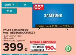 Carrefour Tv Led Samsung 65” Mod. UE65U8000FUXZT offerta