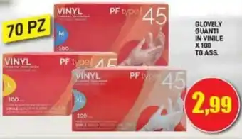 Glovely Guanti in Vinile x 100 Tg Ass.