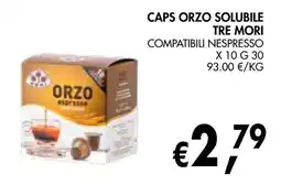 èccoMI Caps orzo solubile tre mori compatibili nespresso offerta