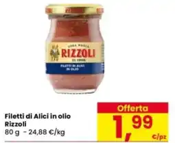 Eurospar Filetti di Alici in olio Rizzoli offerta