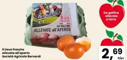 Eurospar 6 Uova fresche allevate all'aperto Società Agricola Bernardi offerta