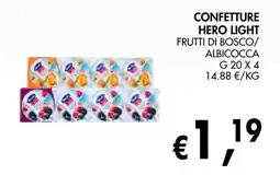 èccoMI Confetture hero light frutti di bosco/ albicocca offerta