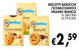 èccoMI Biscotti baiocchi /schiaccianoci Mulino Bianco offerta
