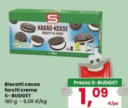Eurospar Biscotti cacao farciti crema S-BUDGET offerta