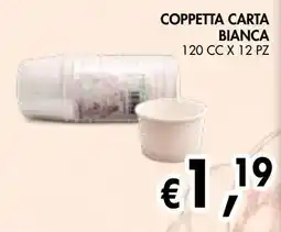 èccoMI Coppetta carta bianca offerta