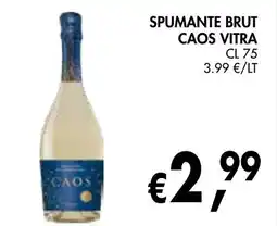 èccoMI Spumante brut caos vitra offerta