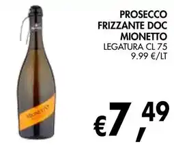 èccoMI Prosecco frizzante doc mionetto legatura offerta