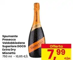 Eurospar Spumante Prosecco Valdobbiadene Superiore DOCG Extra Dry Mionetto offerta
