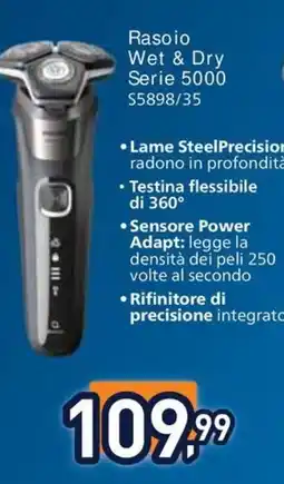 Unieuro Rasoio Wet & Dry Serie 5000 offerta